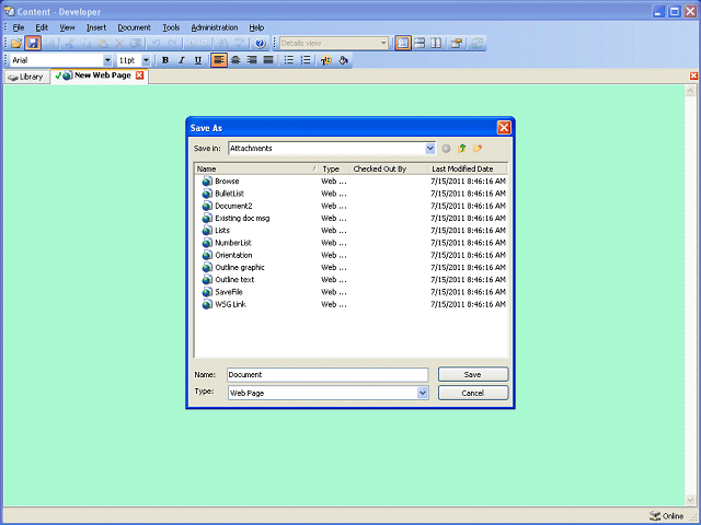 Screen image of this step