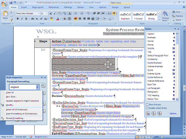 Screen image of this step