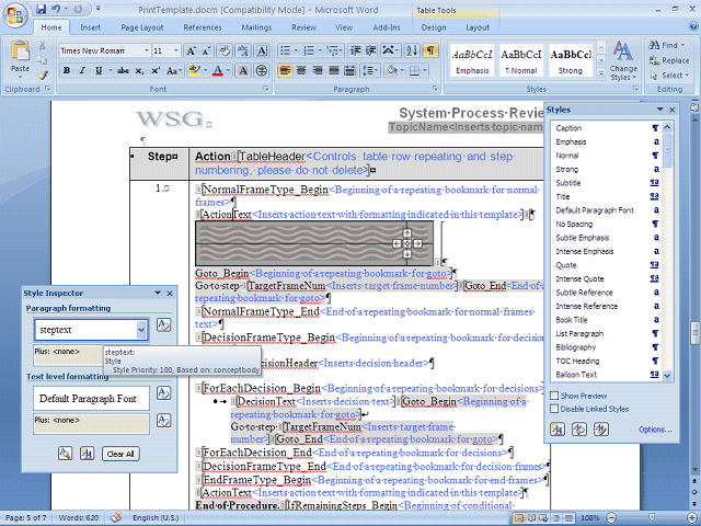 Screen image of this step