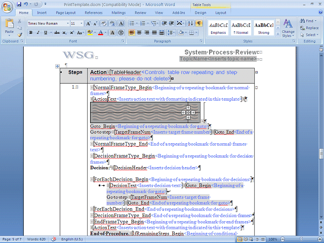 Screen image of this step