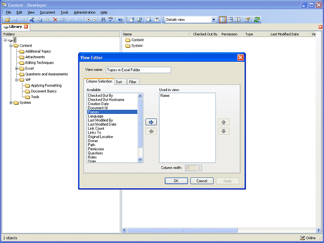 Screen image of this step