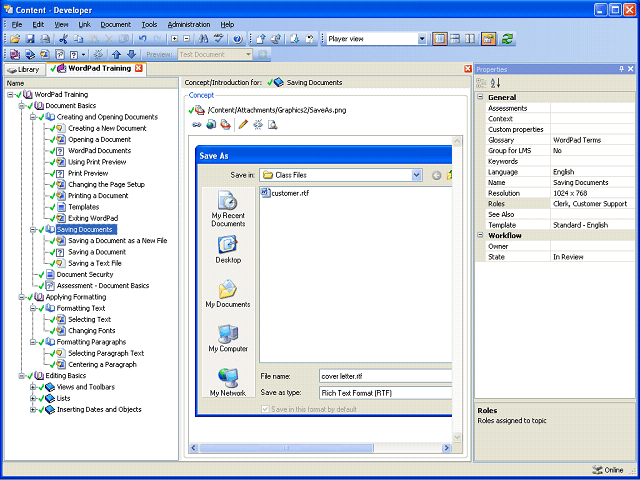 Screen image of this step