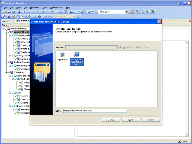 Screen image of this step