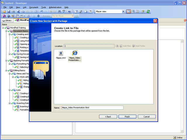 Screen image of this step