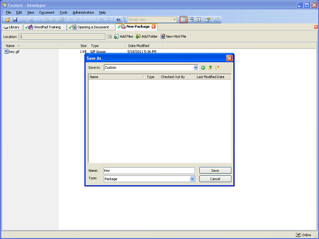 Screen image of this step