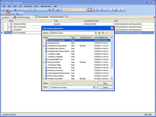 Screen image of this step