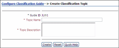 Text describes the Create/Edit Classification Topic Page.