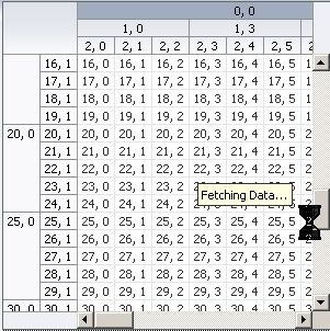 ピボット・テーブルのオンデマンド・データ・スクロール