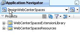 DesignWebCenterSpacesワークスペース内のプロジェクト