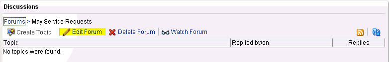 Edit Forum button