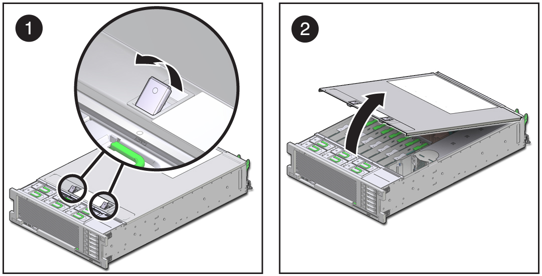 image:Figure showing how to remove the top cover.