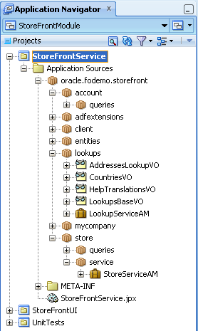 Application Navigator and model layer