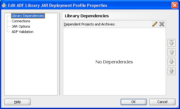 ADF Deployment Profile Properties dialog.