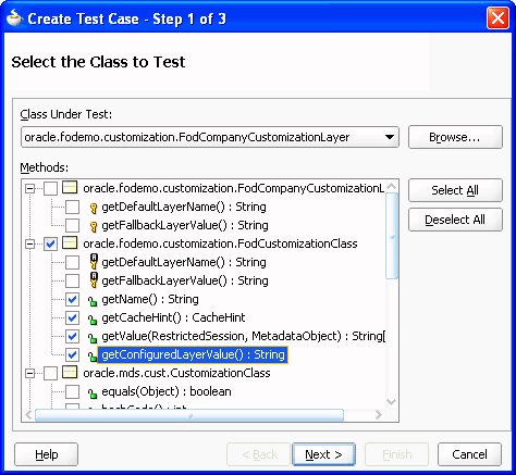 Create Test Case wizard in JUnit tests