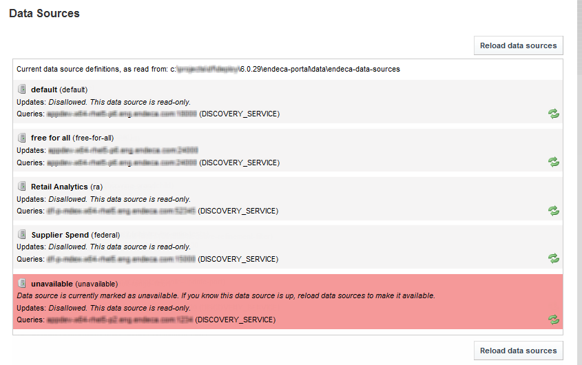 Data Sources component