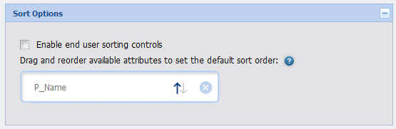 Results List component - attribute selected when sorting off