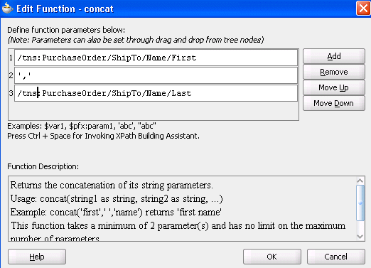 Editing Function Parameters