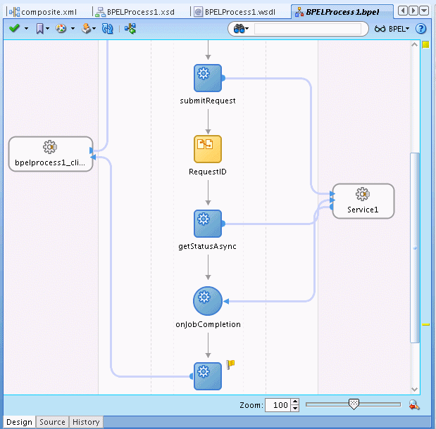 Adding the onJobCompletion Receive activity