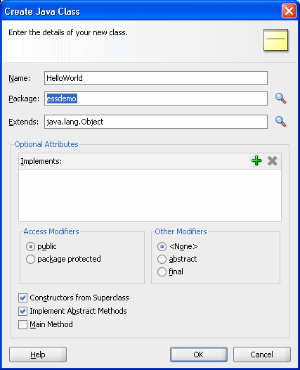 Adding a Java Implementation Class to the Sample Application