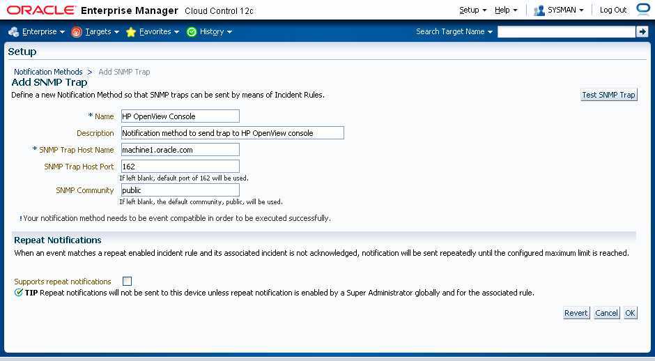 SNMP Trap Required Information