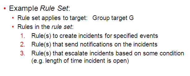 graphic shows an example rule set containing 3 rules.