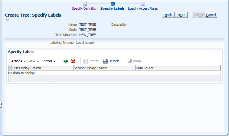 Create Tree Labels: Labeling Scheme Selected