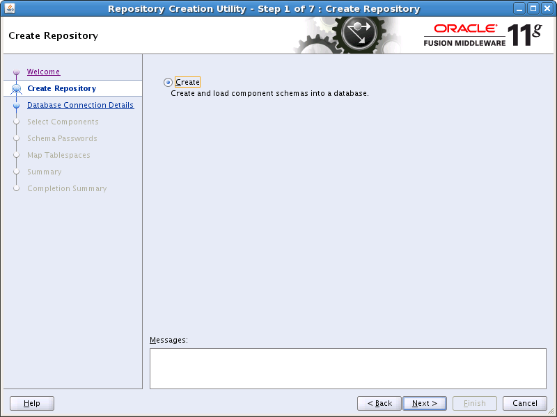 Create Repository Screen