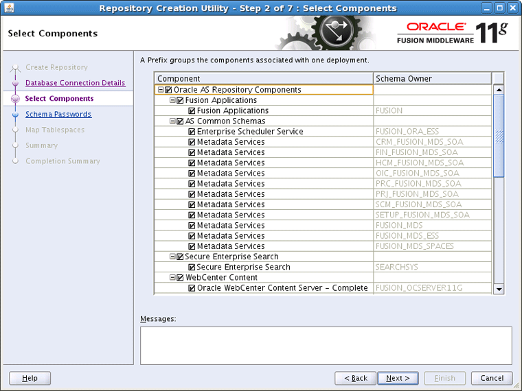 Select Components Screen (1)