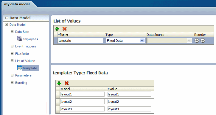 Defining the List of Values