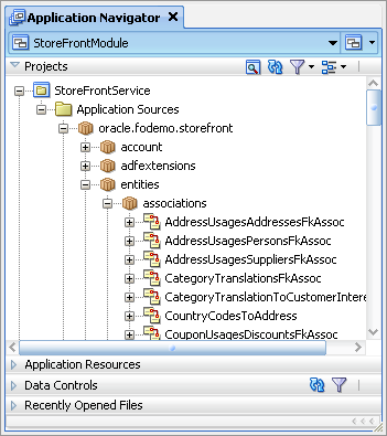 Image of Application Navigator after association refactoring