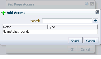 Add Access dialog