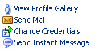 Presence icon context menu