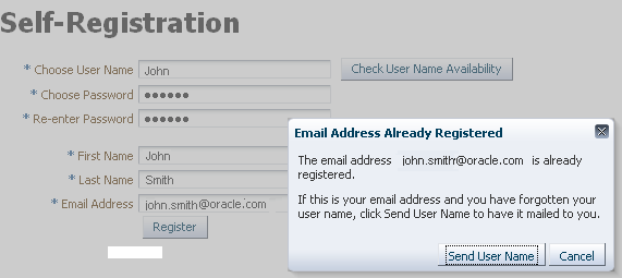 Email Address Aleady Registered