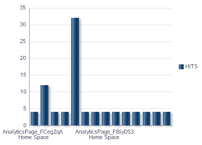 Bar Graph Displaying Page Hits for a User