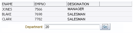 Data Control in a Parameter Form Task Flow