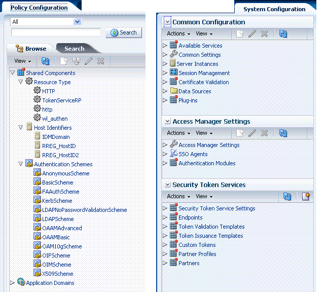 Sample Navigation Trees with Menu and Tool Bars