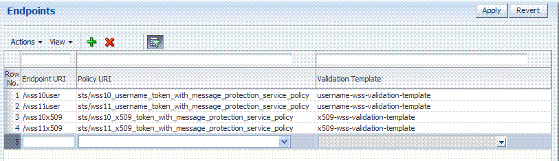 Endpoints Page