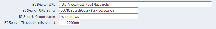 BI Search fields