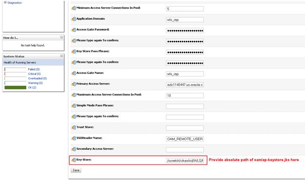 OAM Keystore Asserter