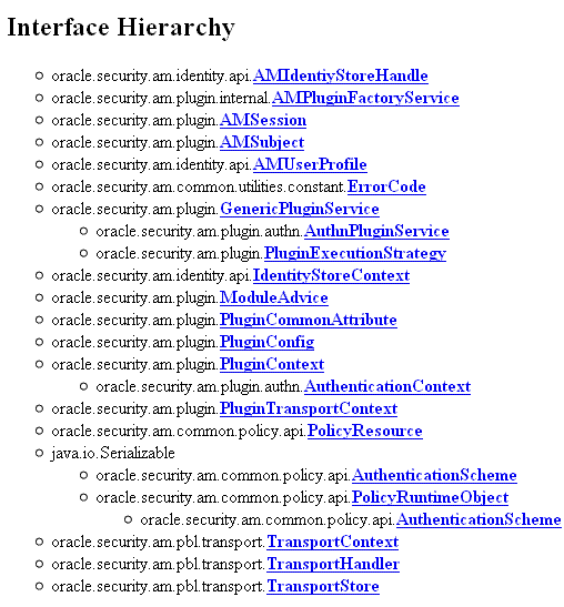 Plug-in Interface Hierarchy