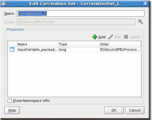 Edit Correlation Set