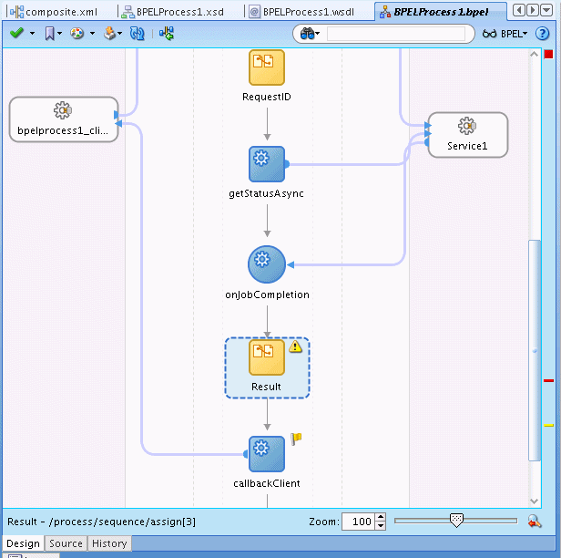 Adding an Assign activity for output to the client