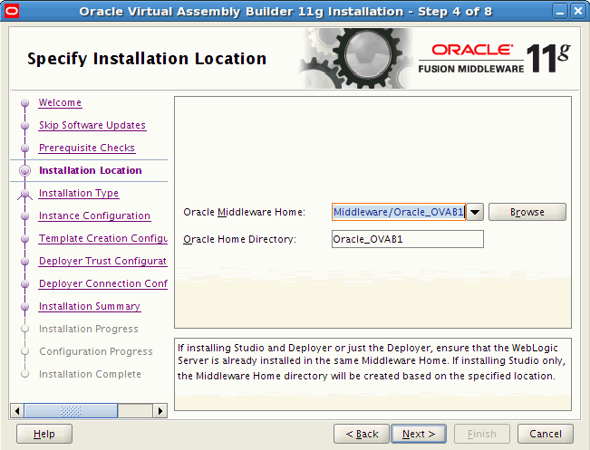 Install location page