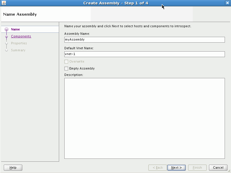 Create Assembly wizard