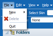 File menu has submenu where user can create new file