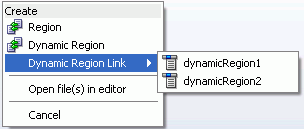 Dynamic Region Link Menu