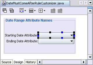 Image of customized validation rule editor