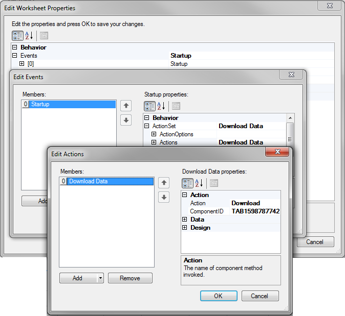 ActionSet Download Data to a Data Entry Grid Component