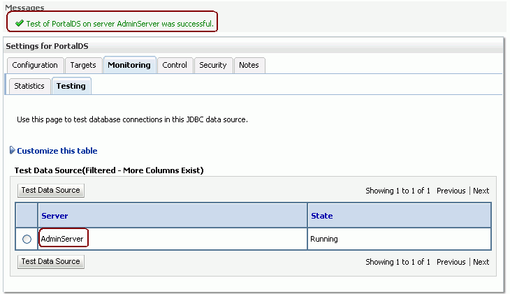 Data Source Settings Section