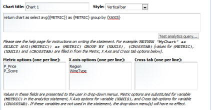 Chart component - configuring a parametric chart
